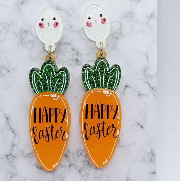Easter Carrot Earrings Stud Earrings - Picture 6 of 15